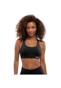 SIROKO - Stanik sportowy fitness damski Balance Black. Kolor: czarny. Materiał: nylon. Sport: fitness