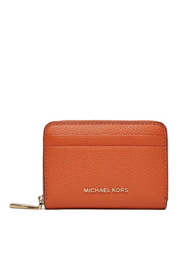 MICHAEL Michael Kors Mały Portfel Damski 32T4GJ6Z5L Pomarańczowy. Kolor: pomarańczowy. Materiał: skóra