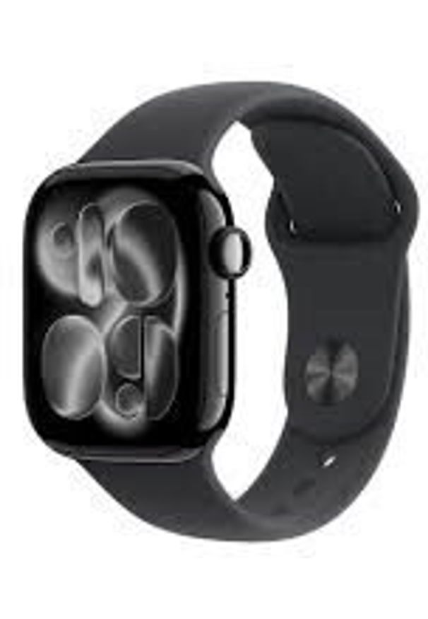 APPLE - Apple Watch Series 11 GPS 42mm Głęboka aluminiowa koperta z czarnym paskiem sportowym - S / M. Kolor: czarny. Styl: sportowy