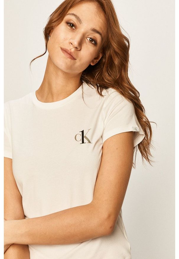 Calvin Klein Underwear - T-shirt CK One. Okazja: na co dzień. Kolor: biały. Materiał: dzianina. Styl: casual