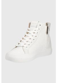Calvin Klein trampki damskie kolor biały. Nosek buta: okrągły. Kolor: biały #3