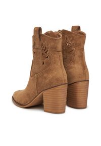 DeeZee Botki 220565-1 Brązowy. Kolor: brązowy. Materiał: materiał #7