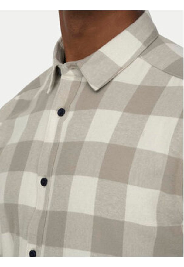 Only & Sons Koszula Gudmund 22007112 Beżowy Slim Fit. Kolor: beżowy. Materiał: bawełna