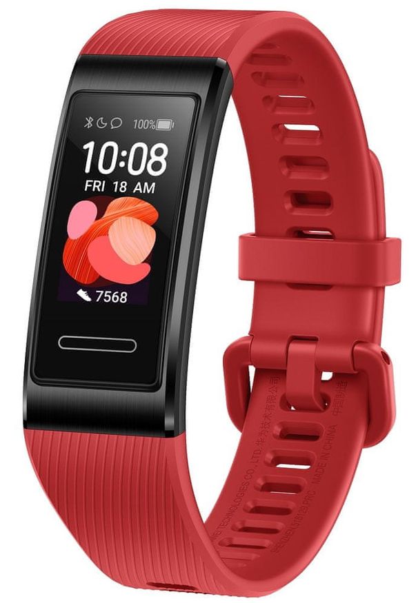 HUAWEI - Huawei bransoletka fitness Band 4 Pro, Cinnabar Red. Kolor: czerwony. Styl: sportowy