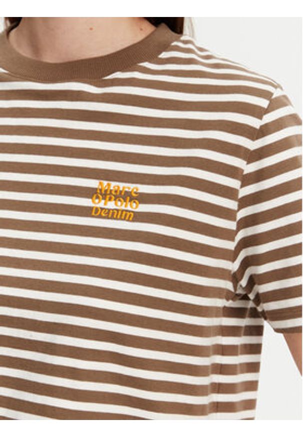 Marc O'Polo Denim T-Shirt 500 0005 953 Brązowy Relaxed Fit. Typ kołnierza: polo. Kolor: brązowy. Materiał: bawełna