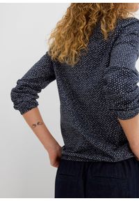 bonprix - Bluzka bawełniana z czystej bawełny organicznej. Kolor: niebieski. Materiał: bawełna. Długość rękawa: długi rękaw. Długość: długie #3