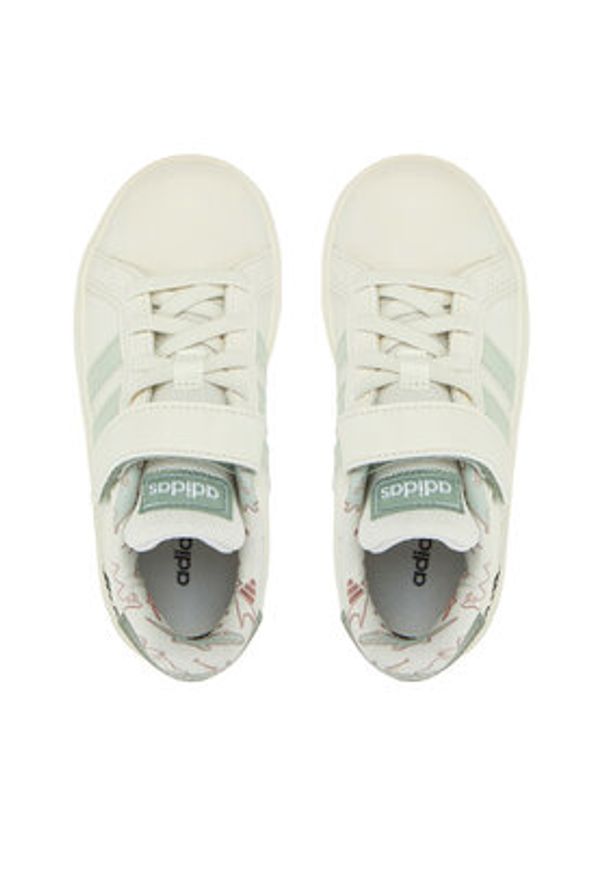 Adidas - adidas Sneakersy Dino Grand Court 2.0 JI3896 Biały. Kolor: biały. Materiał: materiał