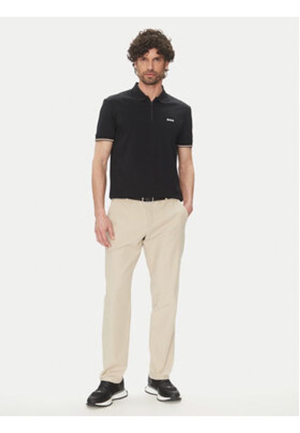 BOSS Polo Philix Pima 50538177 Czarny Regular Fit. Typ kołnierza: polo. Kolor: czarny. Materiał: bawełna