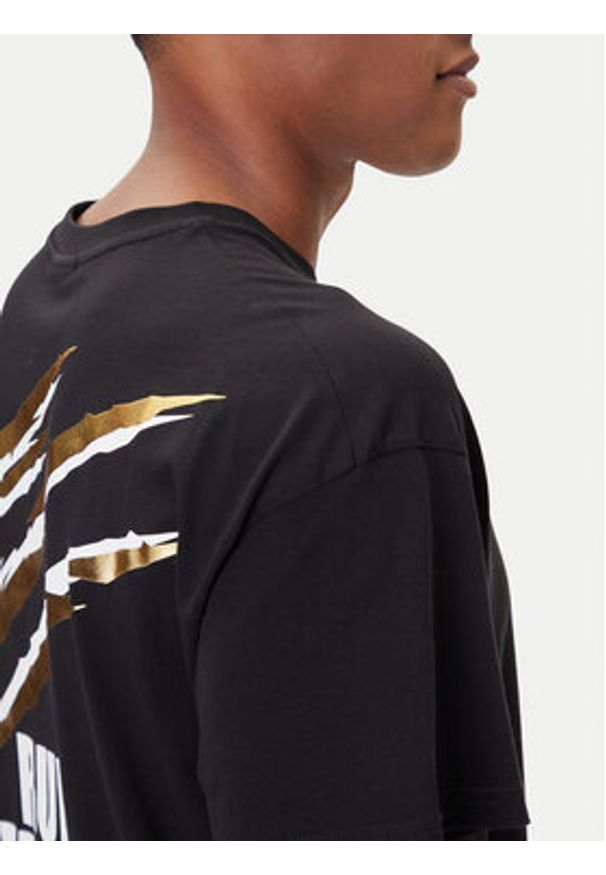 Plein Sport T-Shirt FAEC MTK8356 STE001N Czarny Loose Fit. Kolor: czarny. Materiał: bawełna. Styl: sportowy