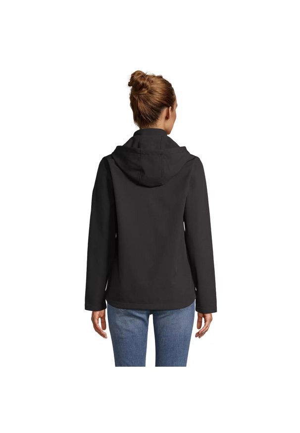 SOL'S - Damska kurtka z kapturem Sol's Race. Typ kołnierza: kaptur. Kolor: czarny. Materiał: materiał