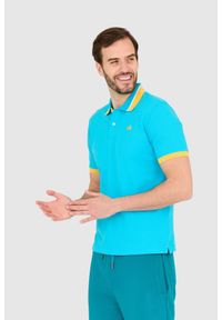 La Martina - LA MARTINA Niebieska męska koszulka polo, Rozmiar XL. Typ kołnierza: polo. Kolor: niebieski #2