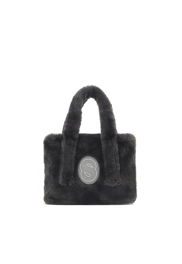 Kazar - Torebka damska w szarym kolorze ze sztucznego futra. Kolor: szary. Materiał: futrzane. Styl: casual