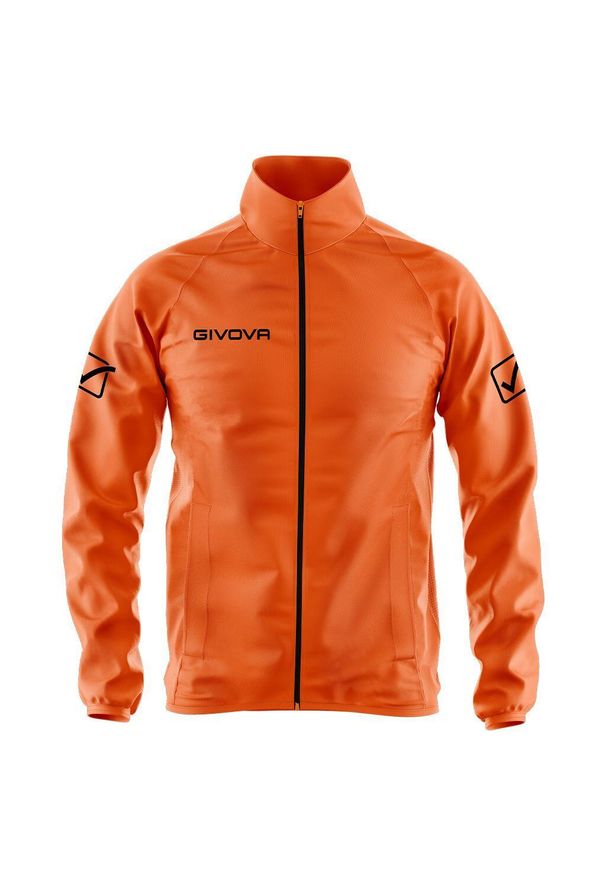 Givova Rain Basico – kurtka przeciwdeszczowa sportowa (3XS–3XL). Kolor: pomarańczowy. Materiał: nylon. Sezon: zima. Sport: bieganie