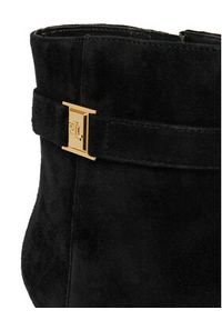 Lauren Ralph Lauren - LAUREN RALPH LAUREN Botki Kellie Bt Hi 802967827001 Czarny. Kolor: czarny. Materiał: zamsz, skóra #4