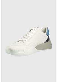 Karl Lagerfeld sneakersy skórzane KAPRI RUN kolor biały. Nosek buta: okrągły. Zapięcie: sznurówki. Kolor: biały. Materiał: skóra. Sport: bieganie
