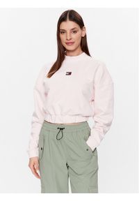 Tommy Jeans Bluza DW0DW15415 Różowy Regular Fit. Kolor: różowy. Materiał: bawełna #1