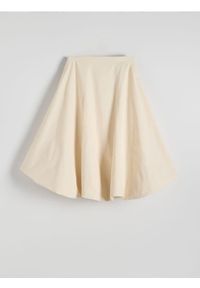 Reserved - Spódnica bombka - złamana biel. Materiał: tkanina, bawełna