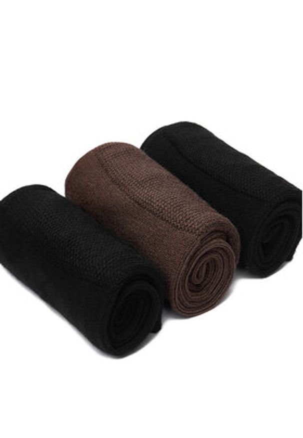 Gino Rossi Zestaw 3 par wysokich skarpet męskich CEO_AS_GR_01_W_AW25 (3-pack). Czarny. Kolor: czarny. Materiał: materiał, bawełna