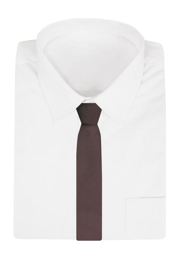 Krawat Męski - Angelo di Monti - Czekoladowy Brąz, Faktura Tkaniny. Kolor: brązowy, beżowy, wielokolorowy. Materiał: tkanina. Styl: elegancki, wizytowy