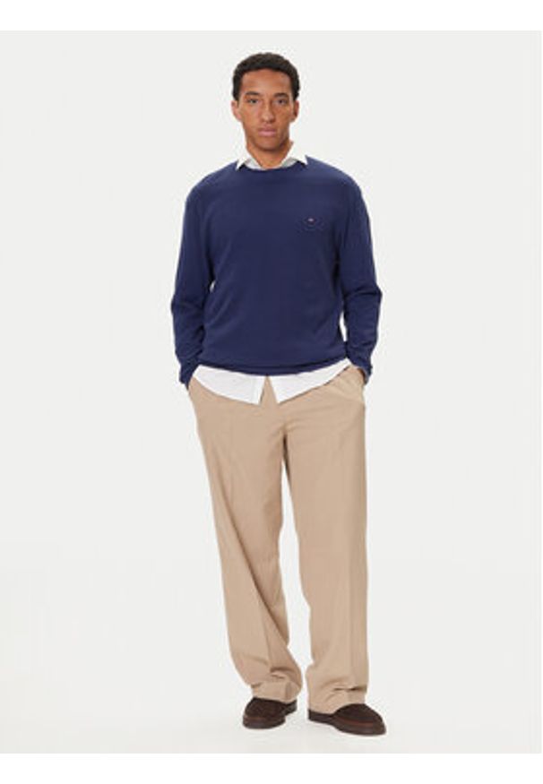 TOMMY HILFIGER - Tommy Hilfiger Bluza UM0UM03620 Niebieski Regular Fit. Kolor: niebieski. Materiał: bawełna