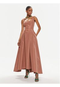 Pinko Sukienka wieczorowa Champagne 102778 Y3LE Brązowy Regular Fit. Kolor: brązowy. Materiał: syntetyk. Styl: wizytowy #5