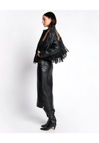 ONETEASPOON - Skórzana kurtka z frędzlami Lola. Kolor: czarny. Materiał: skóra #2