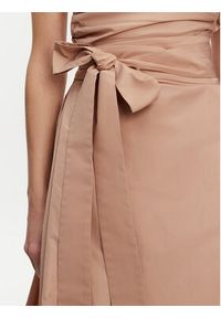 Pinko - PINKO Spódnica trapezowa Taffeta 104913 Y3LE Beżowy Regular Fit. Kolor: beżowy. Materiał: syntetyk