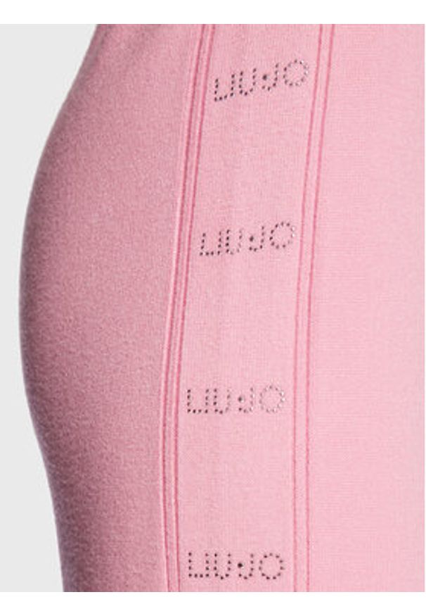 Liu Jo Sport Spodnie dzianinowe TF2106 MA63M Różowy Regular Fit. Kolor: różowy. Materiał: dzianina, wiskoza. Styl: sportowy