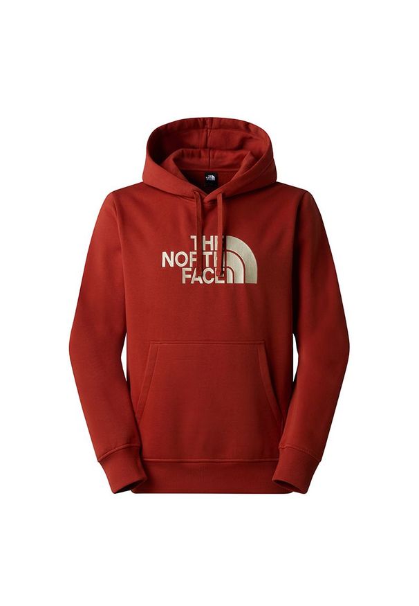 Bluza męska The North Face Drew Peak 0A89EMMUI1 - czerwona. Typ kołnierza: kaptur. Kolor: czerwony. Materiał: bawełna, poliester. Styl: klasyczny. Sport: wspinaczka