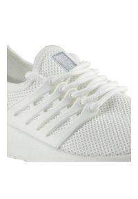 Big-Star - Sneakersy damskie Big Star, materiał tekstylny o siatkowej strukturze z elementami skóry ekologicznej z klasycznym sznurowaniem elastyczną cholewką o. Okazja: na spacer, na co dzień, na uczelnię. Kolor: biały. Materiał: skóra ekologiczna, materiał. Szerokość cholewki: normalna. Sport: turystyka piesza #7