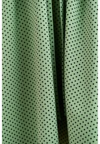 Marie Zélie - Sukienka Anastazja zieleń wiosenna w kropeczki 40 zielony. Kolor: zielony. Materiał: bawełna, dzianina, materiał, elastan, skóra. Sezon: wiosna. Typ sukienki: rozkloszowane. Styl: klasyczny #3
