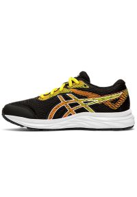 Buty Asics Gel-Excite 6 Gs Jr 1014A079-003 czarne pomarańczowe żółte. Okazja: na co dzień. Zapięcie: sznurówki. Kolor: pomarańczowy, czarny, wielokolorowy, żółty. Materiał: materiał. Szerokość cholewki: normalna #3