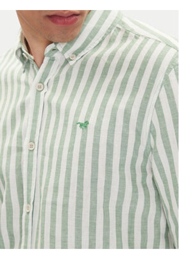 Mustang Koszula Rawlins 1016249 Zielony Slim Fit. Kolor: zielony. Materiał: bawełna