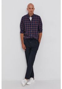 Polo Ralph Lauren Spodnie męskie kolor granatowy proste. Okazja: na co dzień. Kolor: niebieski. Materiał: tkanina. Wzór: gładki. Styl: casual #3