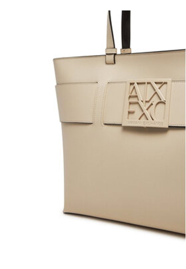 Armani Exchange Torebka 949127 0A874 U1092 Beżowy. Kolor: beżowy. Materiał: skórzane