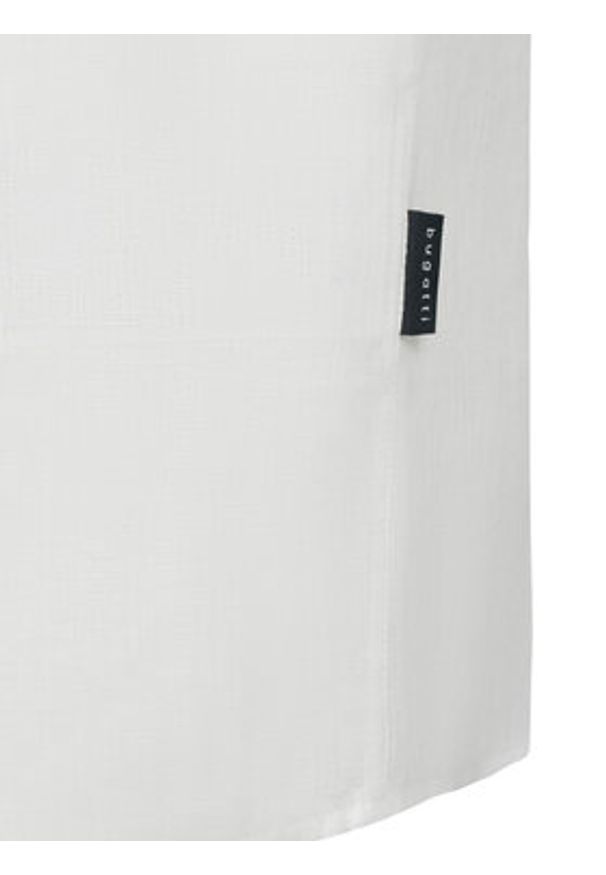 Bugatti Koszula 9550-78900C Biały Casual Fit. Okazja: na co dzień. Kolor: biały. Materiał: len. Styl: casual