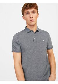 Jack & Jones - Jack&Jones Polo Paulos 12136668 Czarny Slim Fit. Typ kołnierza: polo. Kolor: czarny. Materiał: bawełna