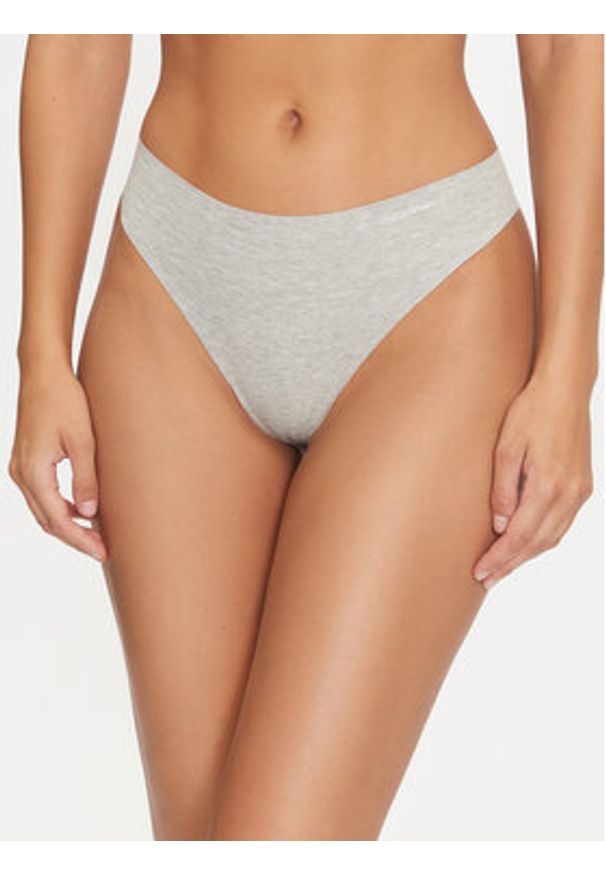 Calvin Klein Underwear Komplet 3 par stringów Thong 3Pk 000QD5219E Kolorowy. Materiał: bawełna. Wzór: kolorowy