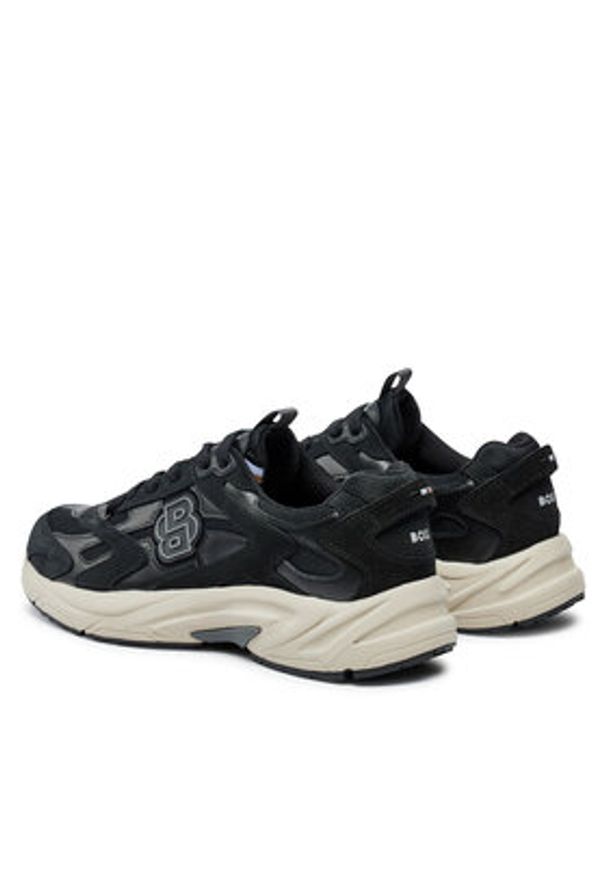 BOSS - Boss Sneakersy Levitt_Runn_BB 50522918 Czarny. Kolor: czarny. Materiał: zamsz, skóra