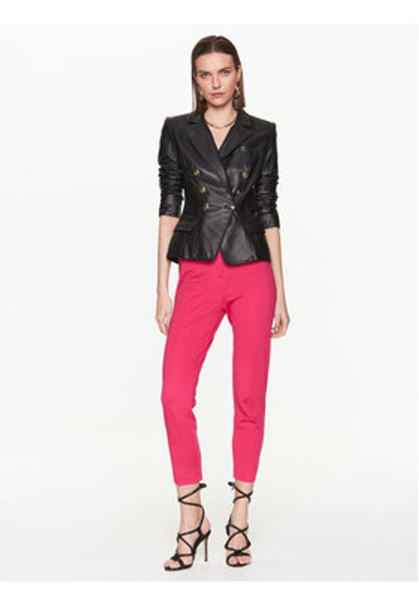 Pinko Spodnie materiałowe 100152 A0HM Różowy Slim Fit. Kolor: różowy. Materiał: syntetyk