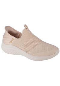 skechers - Buty sportowe Sneakersy damskie, Ultra Flex 3.0 - Cozy Streak. Kolor: beżowy. Sport: turystyka piesza