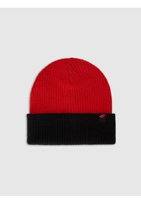 4f - 4F Czapka zimowa chłopięca - czarna Uniwersalny. Kolor: czarny. Materiał: syntetyk, materiał. Sezon: zima. Styl: casual #1