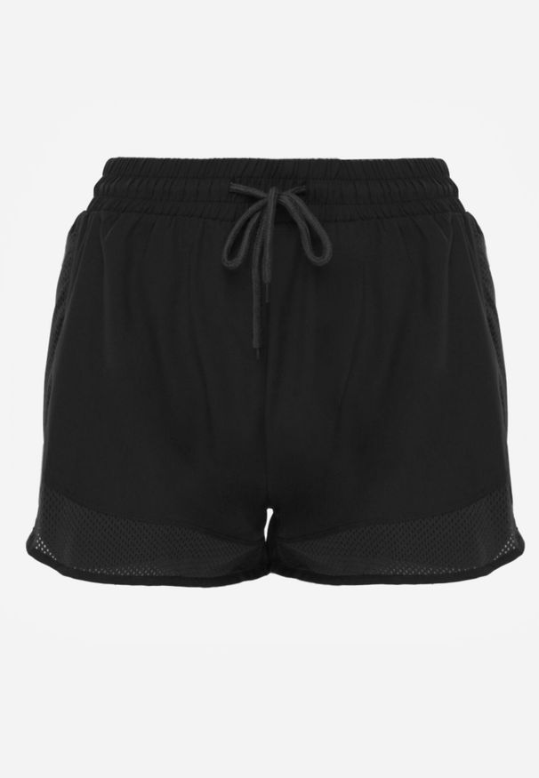 Born2be - Czarne Szorty Sportowe z Siateczkowymi Wstawkami i Podszewką Tamaris. Okazja: na co dzień, na spacer. Kolor: czarny. Styl: sportowy
