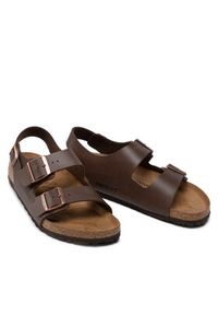 Birkenstock Sandały Milano 034701 Brązowy. Kolor: brązowy. Materiał: skóra