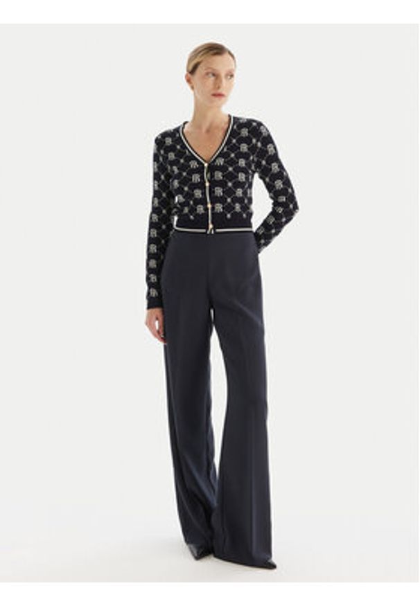 Fracomina Kardigan FR25WT8036K414F8 Granatowy Regular Fit. Kolor: niebieski. Materiał: syntetyk