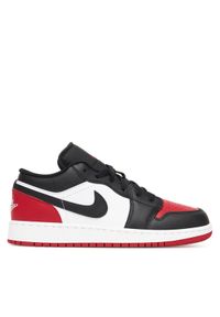 Nike Sneakersy Air Jordan 1 Low (GS) 553560 161 Czarny. Kolor: czarny. Materiał: skóra. Model: Nike Air Jordan