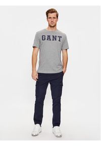 GANT - Gant T-Shirt Md. Gant Ss 2003213 Szary Regular Fit. Kolor: szary. Materiał: bawełna #5