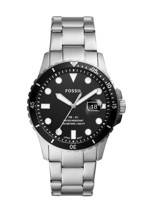 Fossil - Zegarek FS5652. Kolor: srebrny. Materiał: materiał