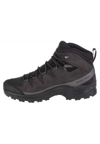 salomon - Buty Salomon Quest Rove Gtx 471813 czarne. Okazja: na co dzień. Kolor: czarny. Materiał: zamsz, skóra. Szerokość cholewki: normalna. Technologia: Gore-Tex