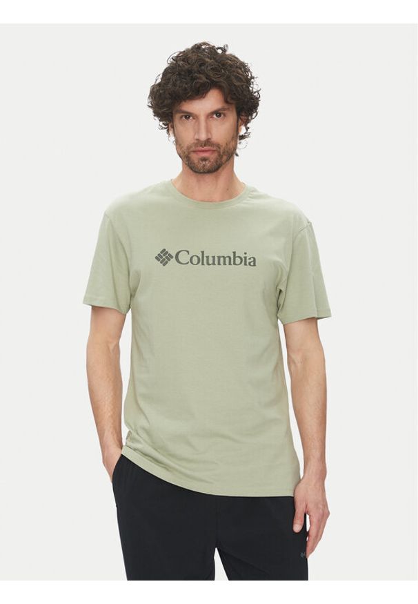 columbia - Columbia T-Shirt Csc Basic Logo™ 1680053 Zielony Regular Fit. Kolor: zielony. Materiał: bawełna